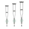 รุ่นอัพเกรด! ไม้ค้ำยันอลูมิเนียม สีเทา Aluminum Crutches แบบคู่ ปรับระดับได้ หนา แข็งแรงกว่าเดิม อุปกรณ์ช่วยพยุงเดิน. 