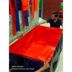 Kolam Terpal Kotak Bahan Korea A8 Budidaya Ikan 100x100x100 1x1x1
