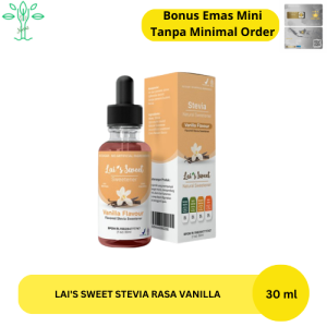 Lais Sweet Stevia Cair Rasa Vanilla 30 ml / Gula stevia Stevia pemanis alami