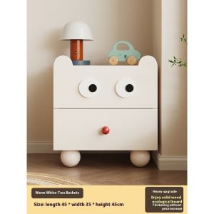 Urban Echo Storage Cabinet Solid Wood Container Drawer Cabinet Bedroom Bedside Table Childrens Toy Storage Cabinet