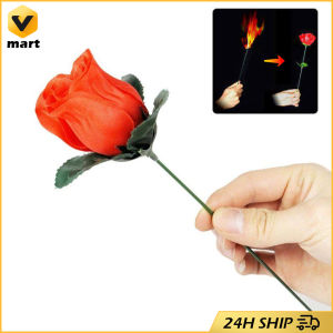 Torch To Rose Magic Tricks Torch To Flower Fire Magia Magician Stage Street Bar Shows Gimmick Flame Appearing Flower Funny
