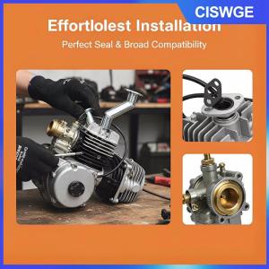 CISWGE Động cơ xe đạp Bộ chế hòa khí bù đắp đa dạng phiên bản dài cho động cơ 60cc 80cc với miếng đệm để điều chỉnh dễ dàng