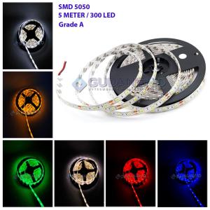 Lampu LED Strip SMD 5050 12V 5 Meter Anti Air IP45 Outdoor Grade A