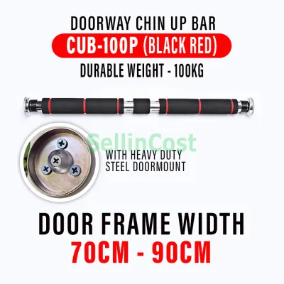 SellinCost Top Grade Chin Up bar Pull Up Door Gym Bar 6M WARRANTY Door Hanging Pole Home Exercise Adjustable 63cm-100cm Foam Grip Abs Strap 引体向上 CUB-100P FAS062P 引体向上泡沫握把门框健身杆