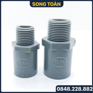 Nối Thẳng Ren Ngoài Nhựa Đầu Nối Ren Ngoài Nhựa Bình Minh 21 27