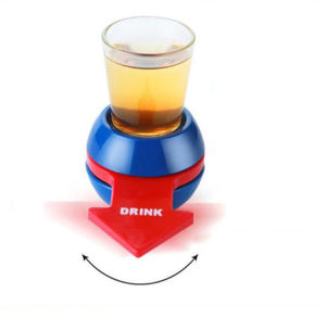 【with glass cup】360°Rotatable Arrow Beer Wine Board Game Pointer Shot Spinner Party Game Glass Cup Kit Spin Drinking Game Table Gifts Entertainment