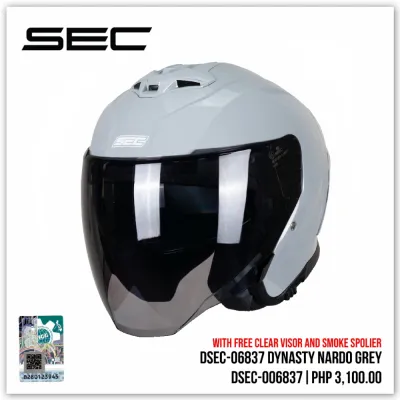 SEC Dynasty Half Face Motorcycle Helmet – Plain Gloss/Matte (S–XXL)