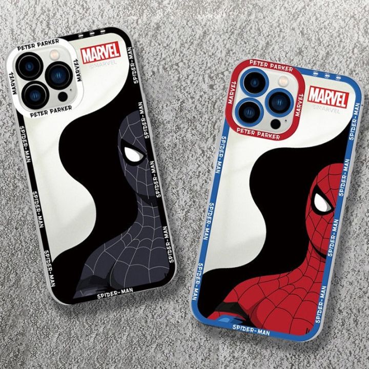 Amazing Spiderman Phone Case Clear Cover Camera Lens Protector