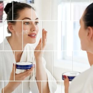 YITAQI 10 pcs Acrylic Wall Stickers Mirror Shatterproof DIY Glass Stickers Decorative Thicken Self-Adhesive Mirror Home