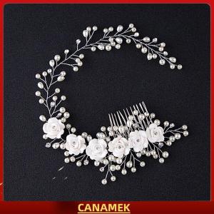 Miễn phí vận chuyển✨ Sang Trọng Đám Cưới Tóc Trang Sức Cho Cô Dâu Ngọc Trai Tóc Lược Làm Tay Tóc Phụ Kiện Mới