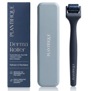 PLANTIFIQUE Derma Roller for Hair & Skin - Microneedling Face Roller Grey Derma Roller for Hair and Skin Derma Roller for Face Derma Roller for Face Microneedling Derma Roller for Hair and Skin Derma Roller for Face Microneedling Derma Roller for H