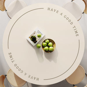 Taplak Meja Bundar Aesthetic Leather Kulit/Taplak Meja Premium Quality Waterproof Ketebalan 1.2mm Anti Lecet