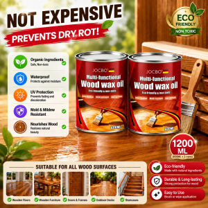 JOCBO 600ML/1200ML Newly Upgraded High Gloss Wood Wax Oil Anti-corrosion Wood Paint Furniture Renovation Paint Mold Proof Waterproof Varnish For Wood Indoor Outdoor Use Natural Ingredient Anti-corrosion Wood Maintenance Oil