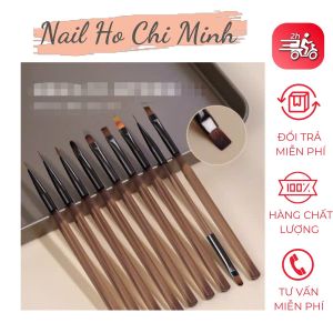 [GIÁ TỐT] Bộ 9 cây cọ nail chuyên dụng - Set 9 cọ vẽ móng nail lông tổng hợp cao cấp mềm mướt
