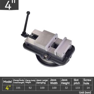 Milling Machine Lockdown Vise Hardened Bench Vice with 360° Swivel Base Industrial Clamp Tool