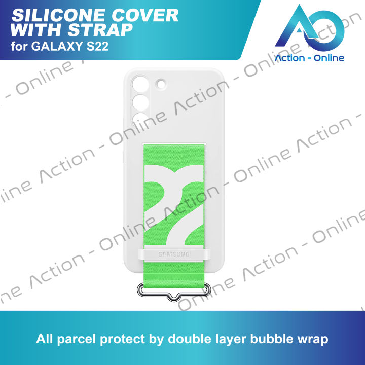 Samsung S22 Silicone Cover with Strap Detachable Strap Phone Case