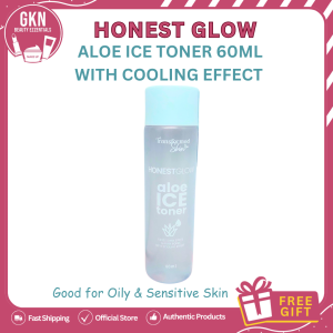 Honest Glow Daily Maintenance Aloe Ice Toner 60ml + Honest Glow Fragrance-Free Sunscreen 50g  SPF50 UVA & UVB Protection