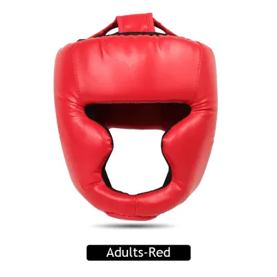 Calistouk Full-covered Pu Boxing Helmet Kids Adults Muay Thai Training Sparring Boxing Headgear Gym Equipment Taekwondo Head Guard