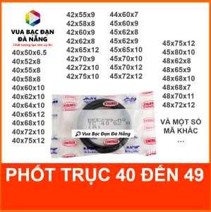 Phốt chặn dầu nhớt NOK NACTEC Nhật trục 40-49 đủ size 40x50x6.5 40x52x8 40x55x8 40x58x8 40x60x10 40x62x10 40x65x12 40x72x10 40x75x12 42x55x9 42x60x9 42x62x8 42x65x12 42x72x10 44x60x7 45x60x9 45x62x8 45x62x9 45x65x10 45x70x12 45x72x8 48x62x8 48x68x10