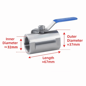 MIRELINA 1/2" 3/4" 1" 1-1/4 " 1-1/2 " 2" Stainless Steel Ball Valve High Temperature Internal Thread Internal Thread Switch Valve Reliable Stainless Steel Steam High Temperature Valve