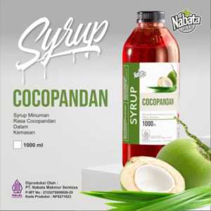 Syrup Cocopandan 1000ml | Sirup Merah Rasa Cocopandan Nabata Drink 1 L