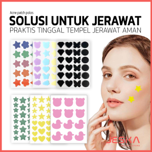 Acne patch lucu motif bentuk bintang untuk jerawat isi 28 stiker jerawat penghilang jerawat warna warni siang malam
