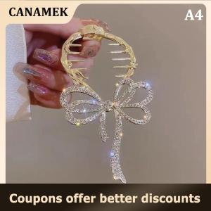 【 CANAMEK 】 Elegant Hair Claw Pill Head Ponytail Buckle Ponytail Buckle Pearl Rhinestone Pearl Tassel Shark Clip Hairband Hair Clip Headdress