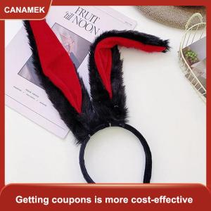 【CANAMEK】 Nữ Cô Gái Dễ Thương Lolita Cosplay Headband Fluffy Sang Trọng Ngọt Ngào Dài Thỏ Bunny Tai Bandana Tóc Hoop Phim Hoạt Hình Phim Hoạt Hình Headpiece