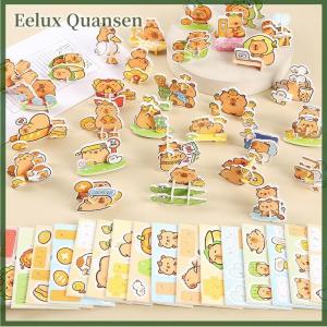 Eelux 30 cái bộ phim hoạt hình động vật capybara chủ đề giấy ghép hình câu đố đồ chơi trẻ em giấy 3D capybara hình ủng hộ cho bữa tiệc sinh nhật