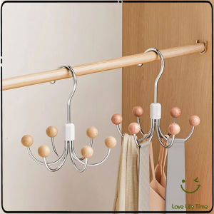 6 Hooks Hanger Bra Clothes Hat Pants Socks Trousers Ties Hanger Household Bag Hanger Storage Rack
