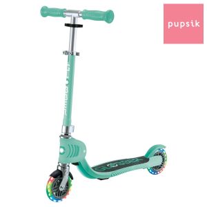 Globber Flow Foldable Junior Lights 2-Wheel Scooter (LED Wheels) - Mint