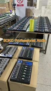 SOKC F4/F7 Mixing console 4-7 channel audio mixer Bluetooth Live Studio mixer with USB DJ recording mixer Console wedding stage performances digital sound mixing