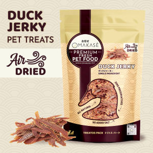 OMAKASE AIR DRIED Duck Jerky Dog & Cat Single Ingredient Dehydrated Pet Treats