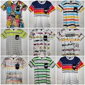 Paket Hemat 3 Kaos Distro 3 Warna Motif Kantong Terbaru Termurah