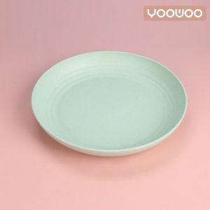 YooWoo Piring serat gandum gaya Jepang /bahan eco-friendly / 20 、23 、25 cm Round Plate Piring Saji