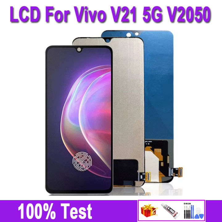 Pantalla Completa Con Marco Vivo V21 5G V2050 - Negra - Calidad OLED - Repuestos Fuentes