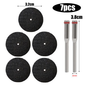 【XZxinzhan】20Pcs Rotary Abrasive Cutting Disc 32MM Cutting Disc and Mandrels Rotary Metal Thin Iron Steel Cutting Wheel Saw Blade Accessories