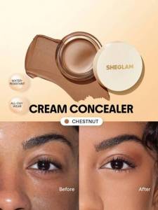 SHEGLAM Rapid Retouch Cream Concealer Full Coverage Crease-Proof Long-Lasting Eye & Face Makeup