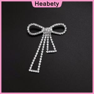 Heabety  Fashion Romantic Sweet Rhinestone Bowknot Brooch Pearl Tassel Buckle Pin Cardigan Coat Sweater Brooches Wedding Accessories