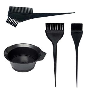 JON09 4Pcs/Set Professional Hair Dyeing Kit Hairdressing Hair Coloring Hair Color Dye Bowl Stirring Brush DIY Hair Styling Hair Dye Tools for Hair Coloring
