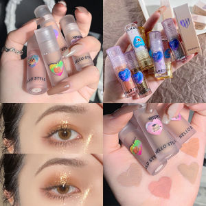 Liquid Matte Glitter Eyeshadow Highlighter Waterproof Pearlescent Sequins Lying Silkworm Lasting Eye Makeup Primer Contour Blush