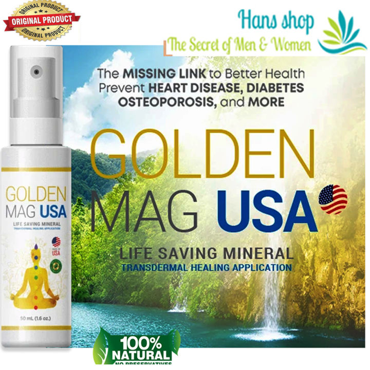 Original Golden Mag USA MAGNESIUM SPRAY Safe Magnesium Topical 