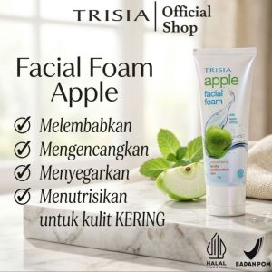 Trisia Facial Foam Apple Moisturizing - dengan Apple Extract dan Chamomile Extract untuk Kulit Normal dan Kering
