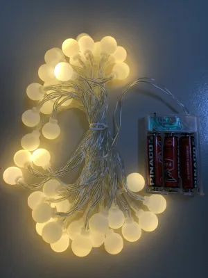 Đèn Led Chống Nước Xài Pin Tiện Lợi Bóng Đèn Led Tròn Cherry Ball Decor Trang Trí Noel Tiệc Tết Camping