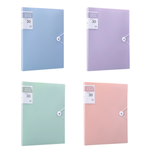 Document Folders 30 Pocket Presentation Folder Letter Size Display Book Folder Clear Label Window Elastic String Closure