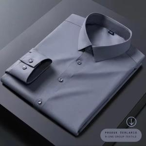 R- ONE & FIT Baju kemeja pria lengan panjang model alisan / kemeja polos jumbo / baju pria dewasa modern / atasan laki laki berkualitas / HEM lengan pendek / baju kerja formal terbaru