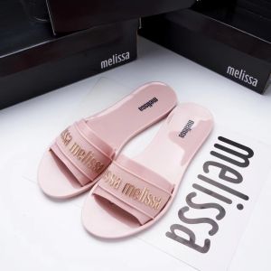 【 High Quality 】2024 Melissa Slippers Female Letter Jelly Shoes