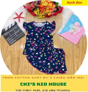 [XẢ KHO THANH LÝ] SET CHÂN VÁY KÈM ÁO THUN COTTON XUẤT DƯ CỰC ĐẸP CHO BÉ 11-25KG