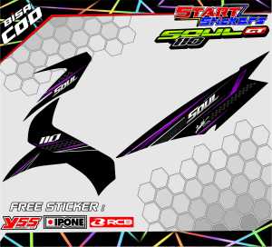STRIPING VARIASI YAMAHA SOUL GT 110 KARBU / STIKER LIST MOTOR YAMAHA SOUL KARBU