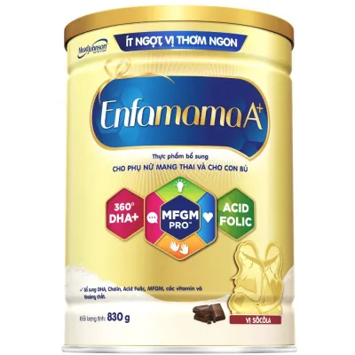 Sữa Bột Bầu Enfamama A+ với 360° Brain Plus - Vị Vanilla - 830g/400g